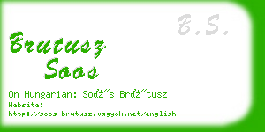 brutusz soos business card